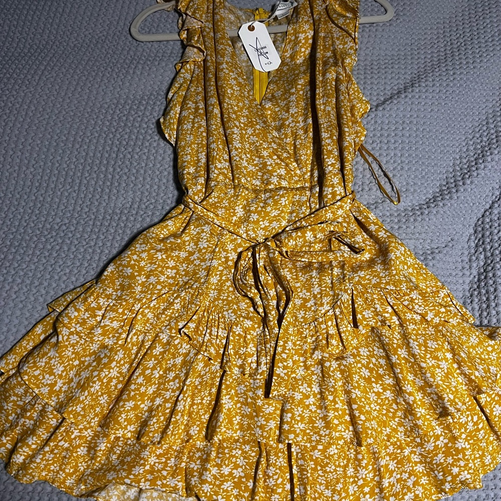 Love Riche Yellow Floral Dress